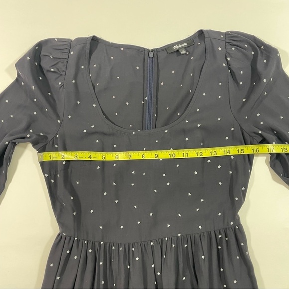 Madewell Alicia Long Sleeve Scoopneck Midi Dress Night Stars ND173 - Picture 8 of 9